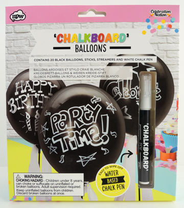 chalkboard balloons by npw