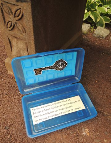 clue box with key
