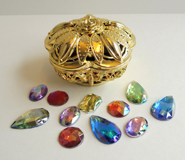 treasure box and gems