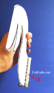 fold tabs out