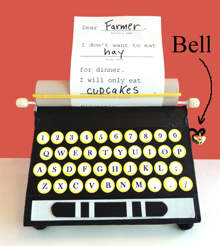 finished typewriter with bell