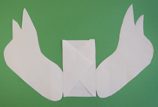 assembled paper dragon template