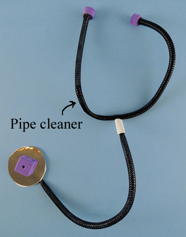 stethoscope pipe cleaner placement